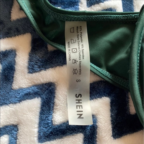 Shein Green Wire Bathing Suit Top - Picture 2 of 3